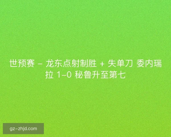 世预赛 - 龙东点射制胜 + 失单刀 委内瑞拉 1-0 秘鲁升至第七