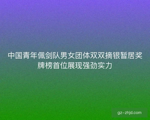 中国青年佩剑队男女团体双双摘银暂居奖牌榜首位展现强劲实力
